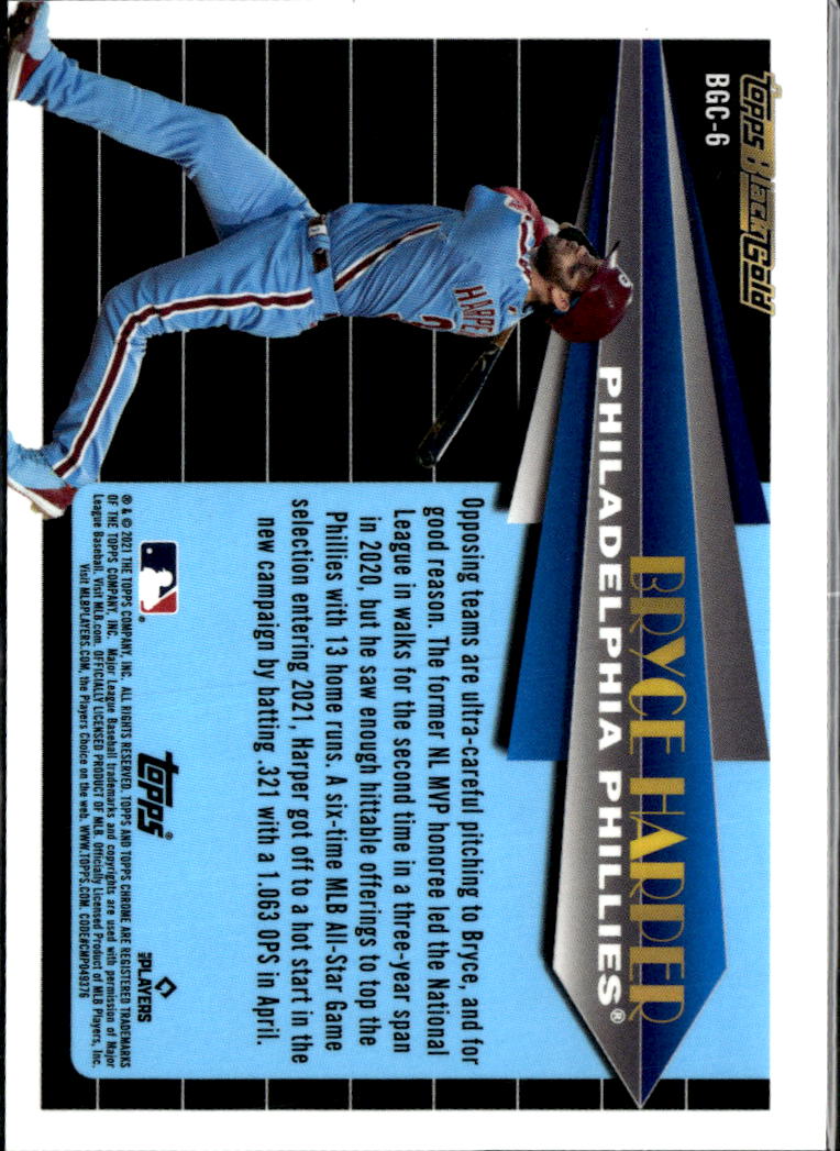 Bryce Harper 2021 Topps Black Gold Philadelphia Phillies