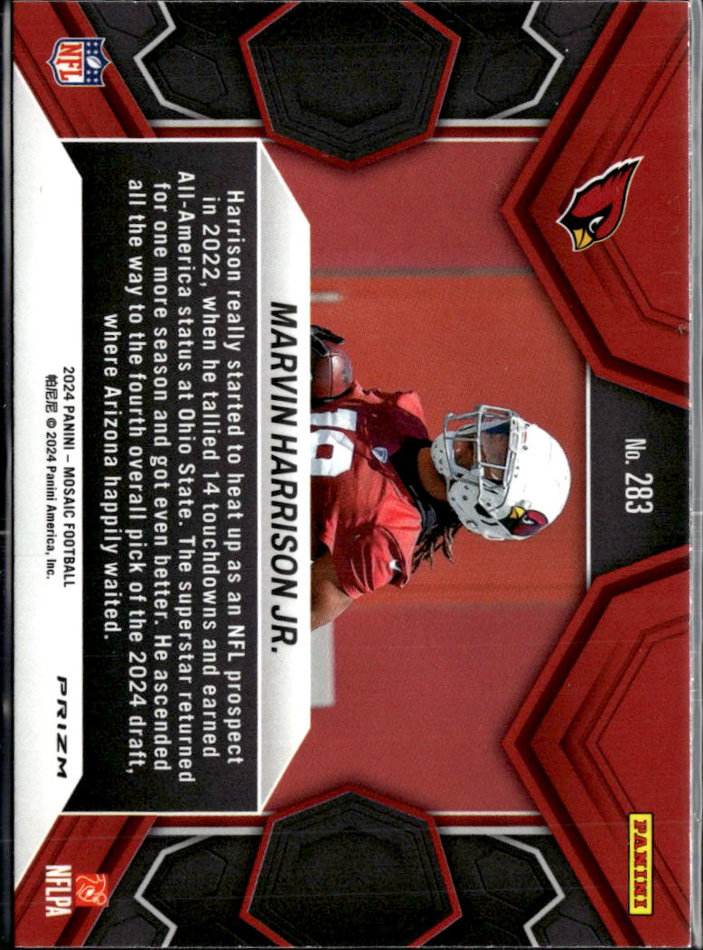 Marvin Harrison Jr. 2024 Mosaic Rookie RC Green Arizona Cardinals