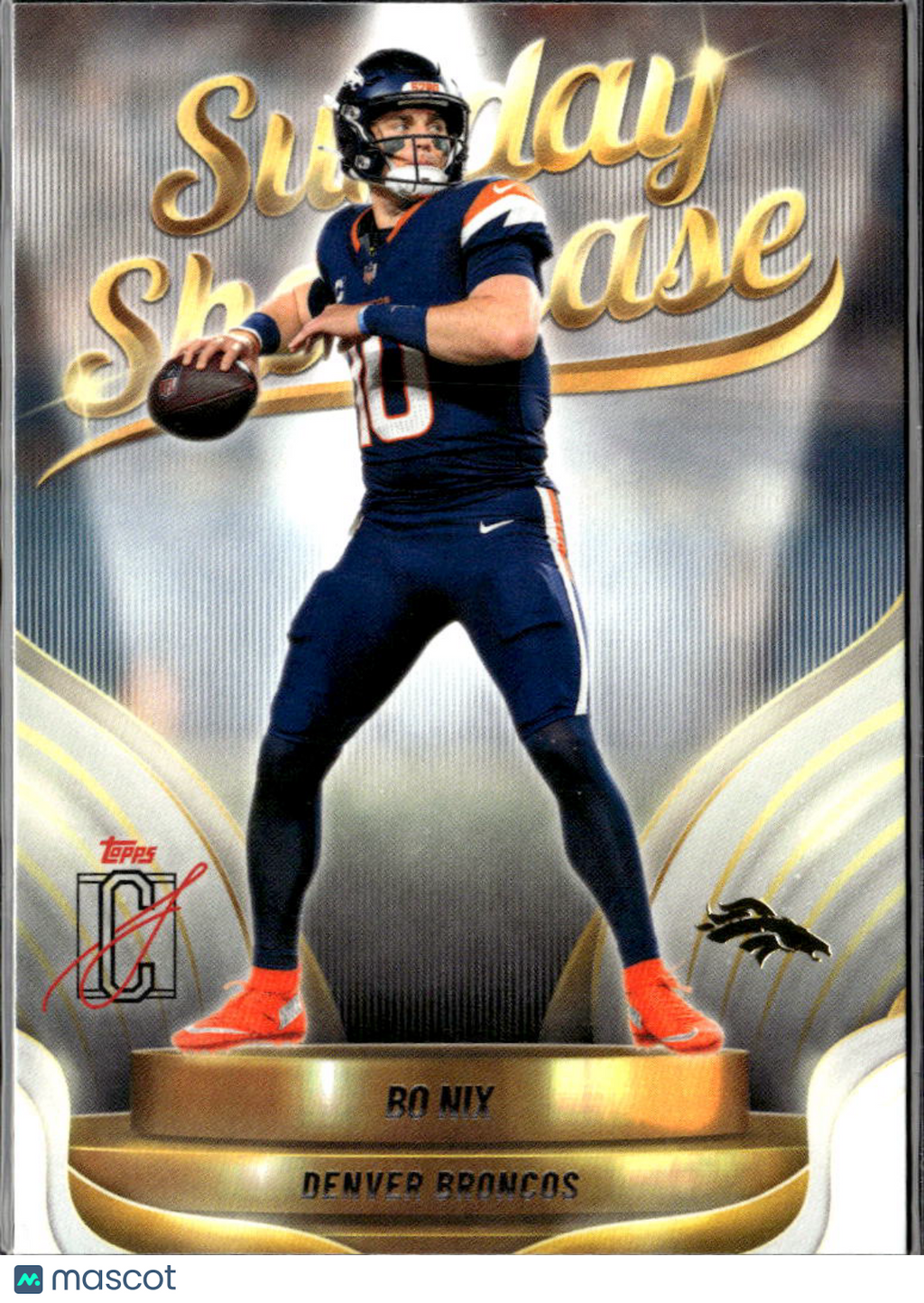 Bo Nix 2025 Topps Signature Class Sunday Showcase Denver Broncos