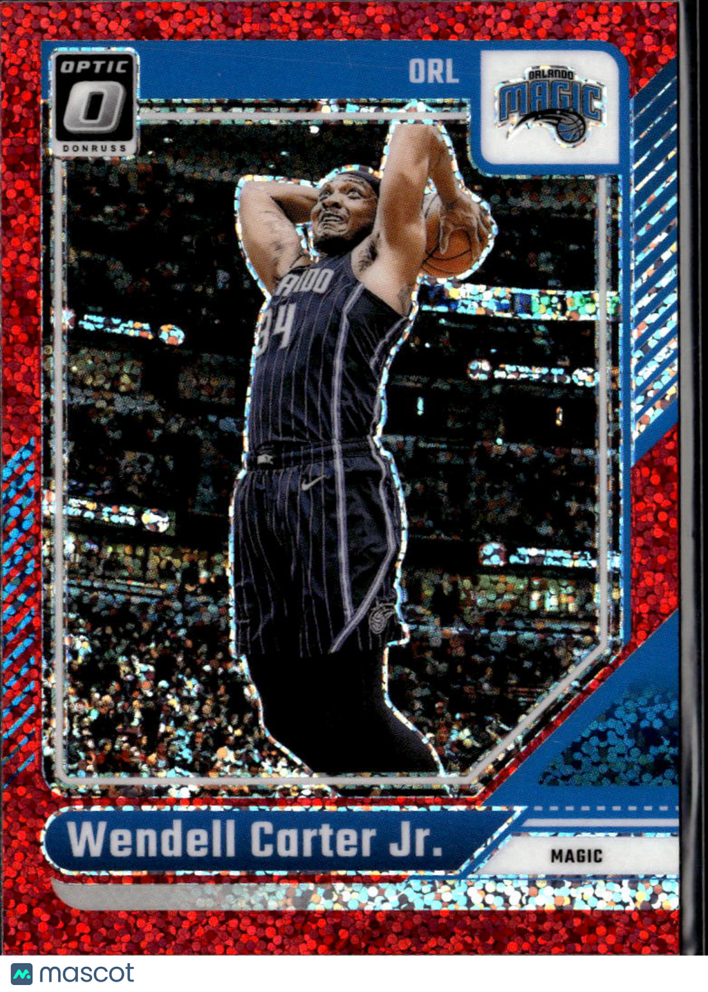 Wendell Carter Jr. 2024-25 Optic Red Sparkle Prizm SSP Orlando Magic