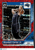 Wendell Carter Jr. 2024-25 Optic Red Sparkle Prizm SSP Orlando Magic