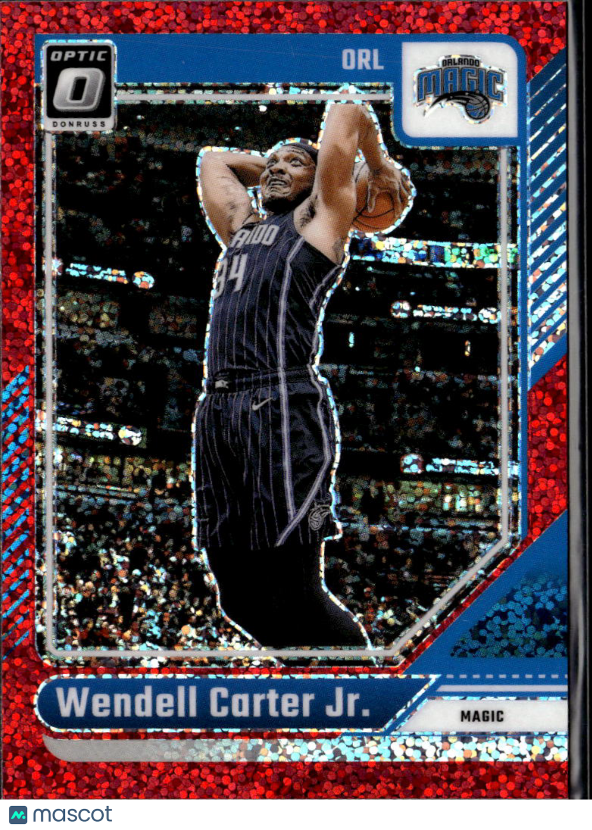 Wendell Carter Jr. 2024-25 Optic Red Sparkle Prizm SSP Orlando Magic