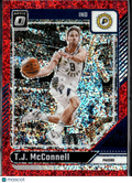 T.J. McConnell 2024-25 Optic Red Sparkle Prizm SSP Indiana Pacers