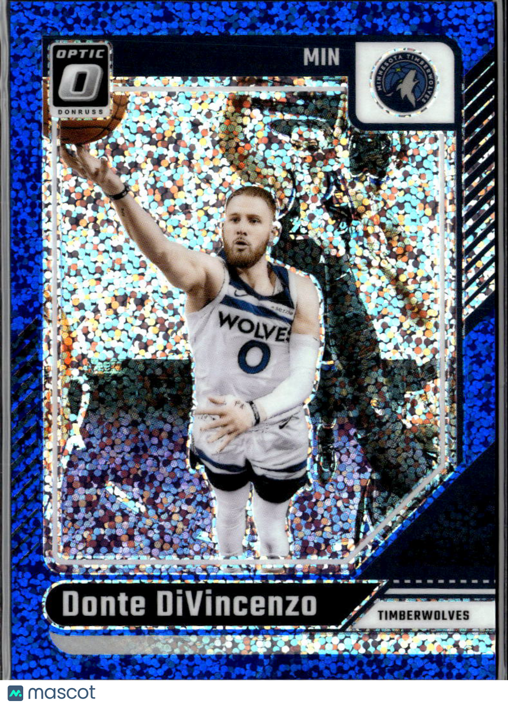 Donte DiVincenzo 2024-25 Optic Blue Sparkle 171/180 Minnesota Timberwolves