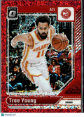 Trae Young 2024-25 Optic Red Sparkle Prizm SSP Atlanta Hawks