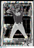 Brady House 2021 Bowman Chrome 1st Black White Raywave Washington Nationals