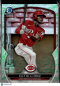 Elly De La Cruz 2023 Bowman Chrome Green Lunar Glow Refractor Cincinnati Reds
