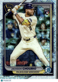 Jackson Chourio 2024 Bowman Chrome Mega Box Refractor Rookie Milwaukee Brewers
