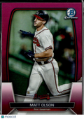 Matt Olson 2023 Bowman Chrome Fuchsia Refractor /299 Atlanta Braves