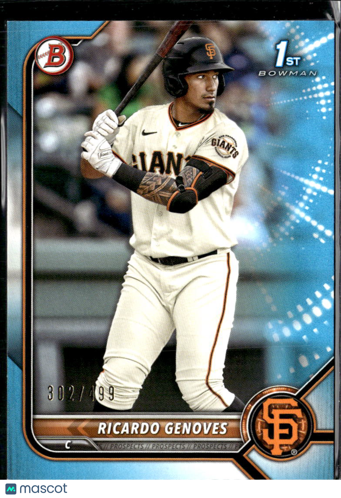 Ricardo Genovés 2022 Bowman 1st Sky Blue /499 San Francisco Giants