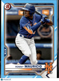 Ronny Mauricio 2021 Bowman Draft Sky Blue /499 New York Mets