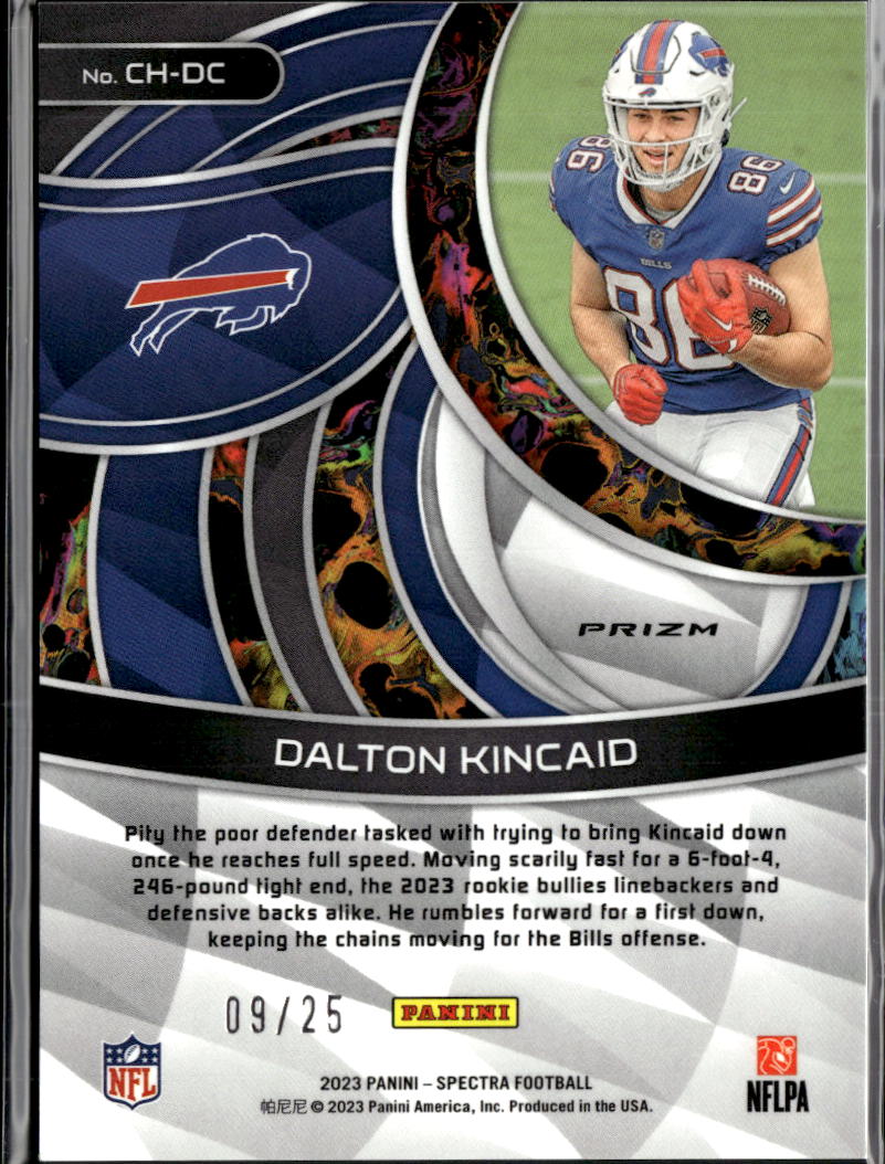 Dalton Kincaid 2023 Spectra Chromatic Rookie RC 9/25 Buffalo Bills
