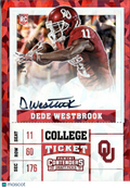 Dede Westbrook 2017 Contenders Auto Autograph Cracked Ice /23 Oklahoma Sooners