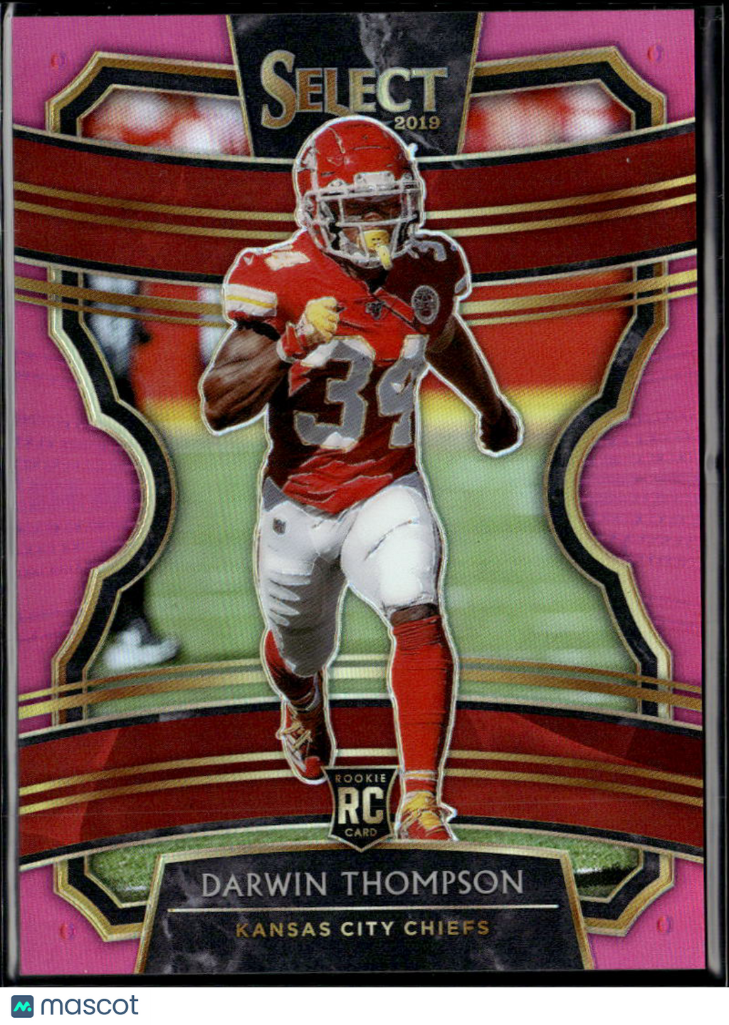 Darwin Thompson 20219 Select Pink Prizm Rookie SSP 6/10 Jenks Kansas City Chiefs