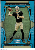 Tyler Shough 2025 Certified Rookie RC Mirror Teal 10/75 New Orleans Saints