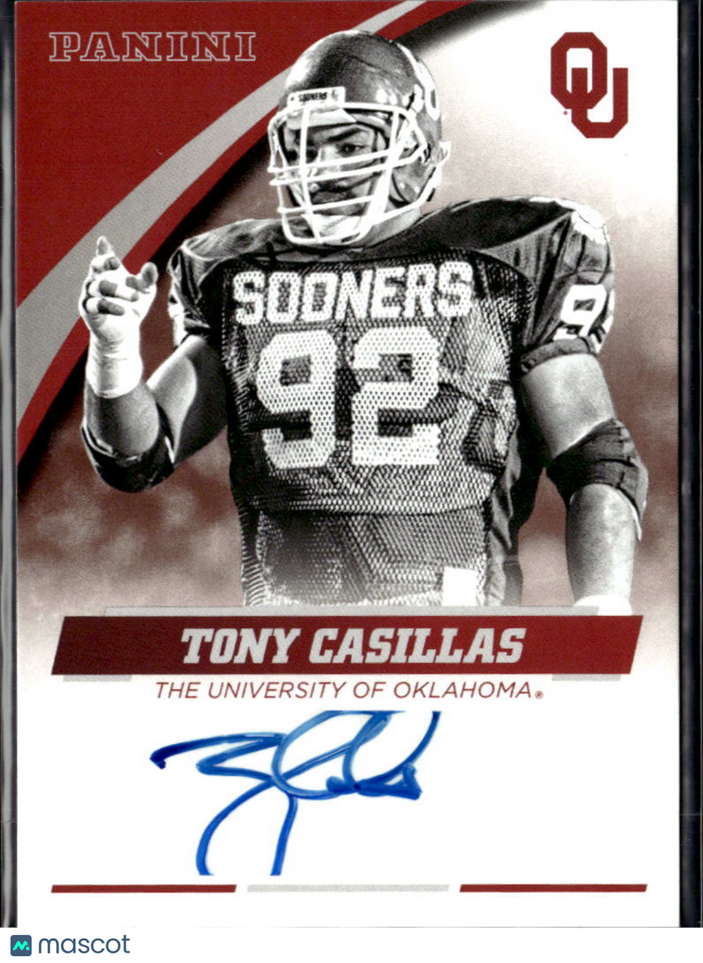 Tony Casillas 2016 Panini Multisport Auto Autograph Oklahoma Sooners