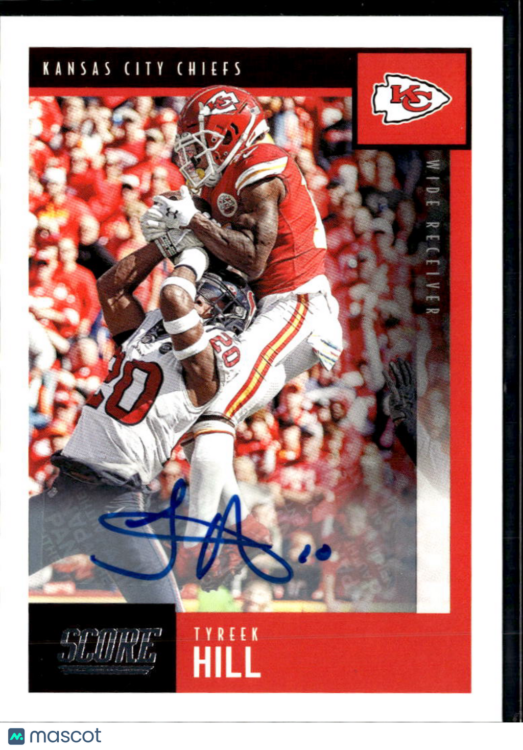 Tyreek Hill 2020 Score Auto Autograph Kansas City Chiefs