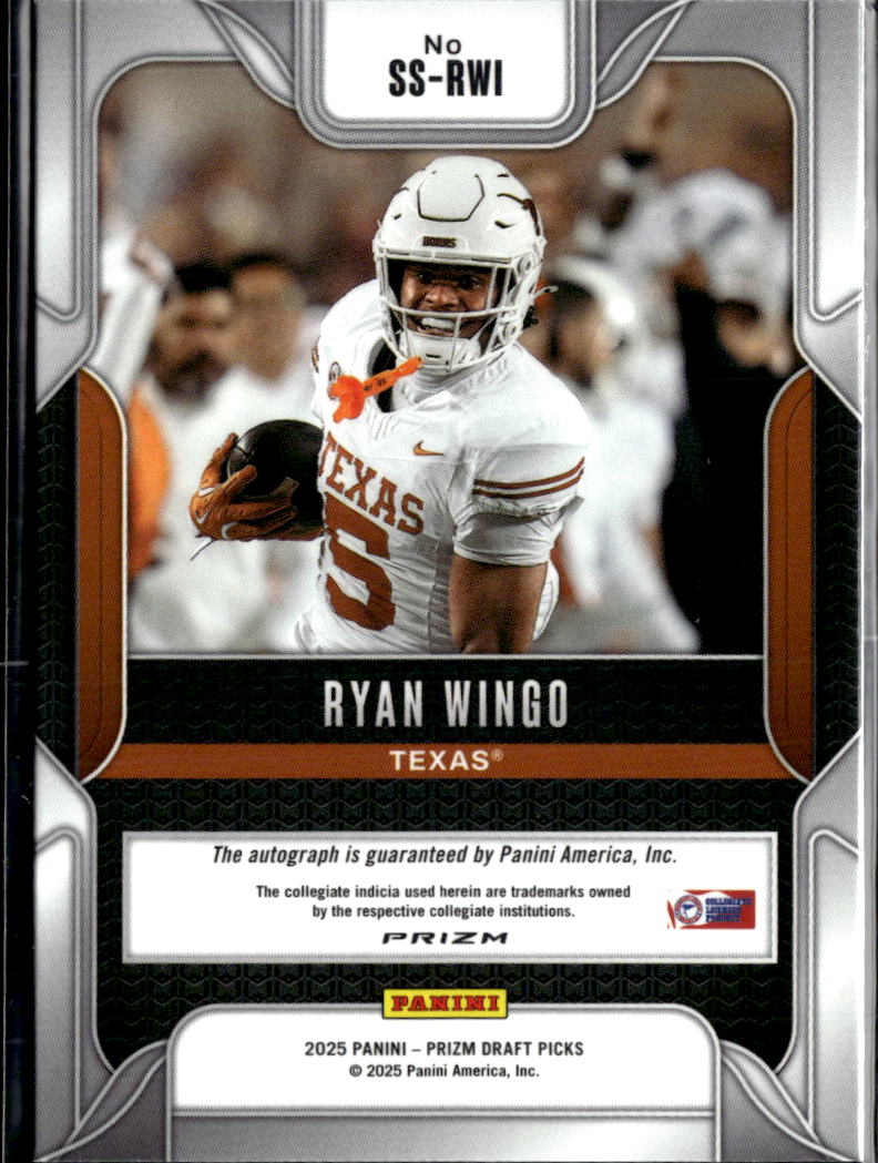 Ryan Wingo 2025 Prizm Auto Autograph RC Rookie Texas Longhorns