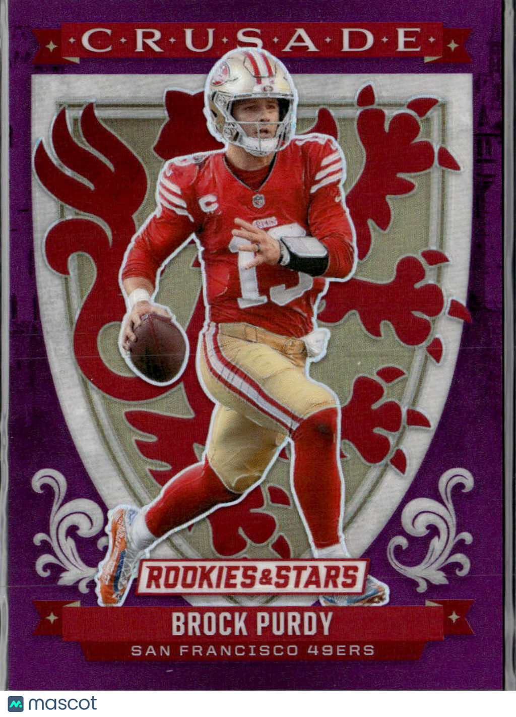 Brock Purdy 2025 Rookies & Stars Crusade Purple 24/35 San Francisco 49ers