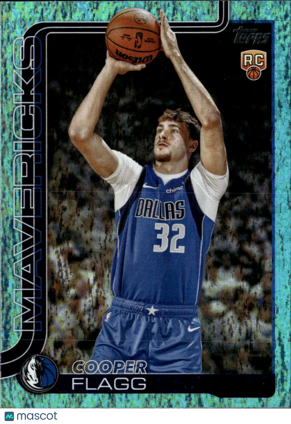 Cooper Flagg 2025 Topps Aqua Sand Glitter SSP Rookie RC Dallas Mavericks