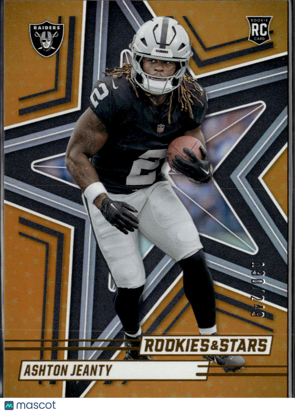 Ashton Jeanty 2025 Rookies & Stars Orange Rookie RC 190/249 Las Vegas Raiders