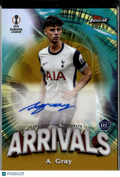 Archie Gray 2025 Topps Finest UEFA GOLD Auto Autograph RC 5/50 Tottenham Hotspur