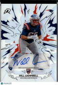 Will Campbell 2026 Topps Resurgence Auto Autograph RC New England Patriots
