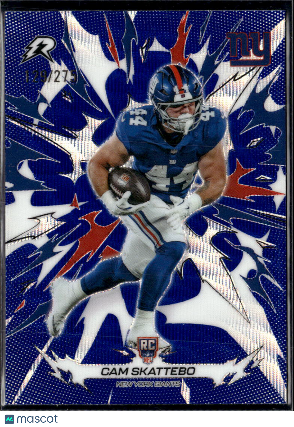 Cam Skattebo 2026 Topps Resurgence Blue Rookie RC 129/275 New York Giants