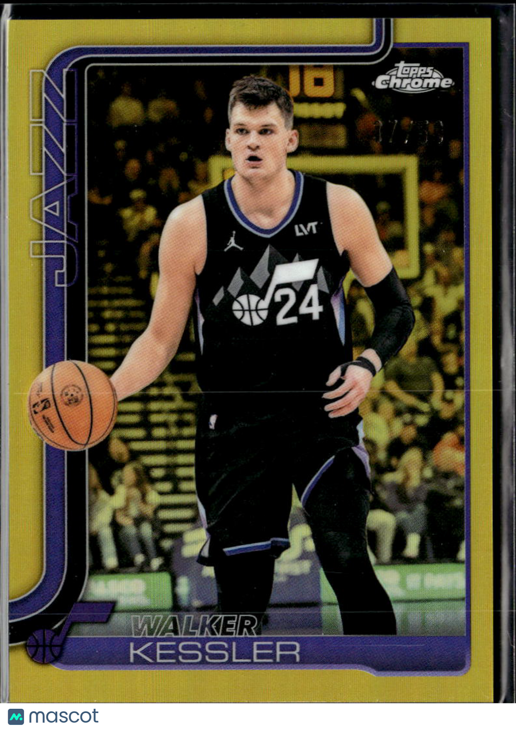 Walker Kessler 2026 Topps Chrome GOLD Refractor 37/50 Utah Jazz