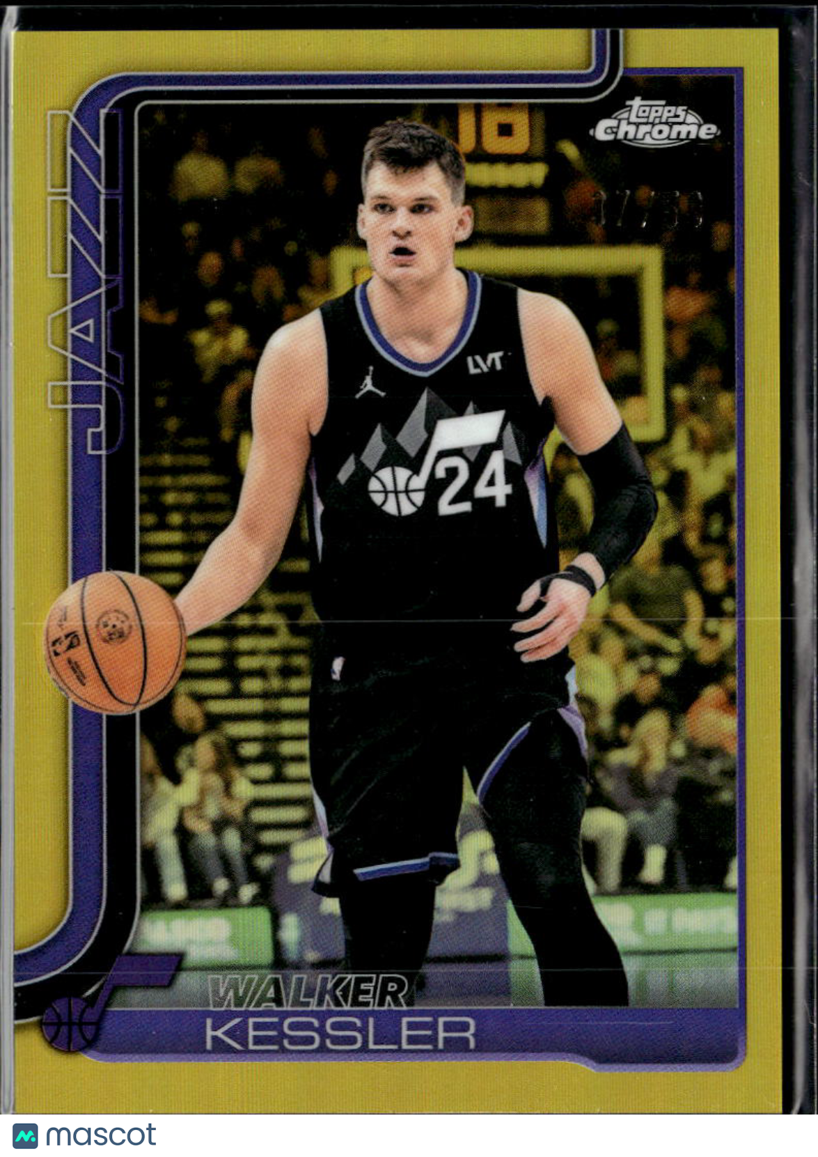 Walker Kessler 2026 Topps Chrome GOLD Refractor 37/50 Utah Jazz