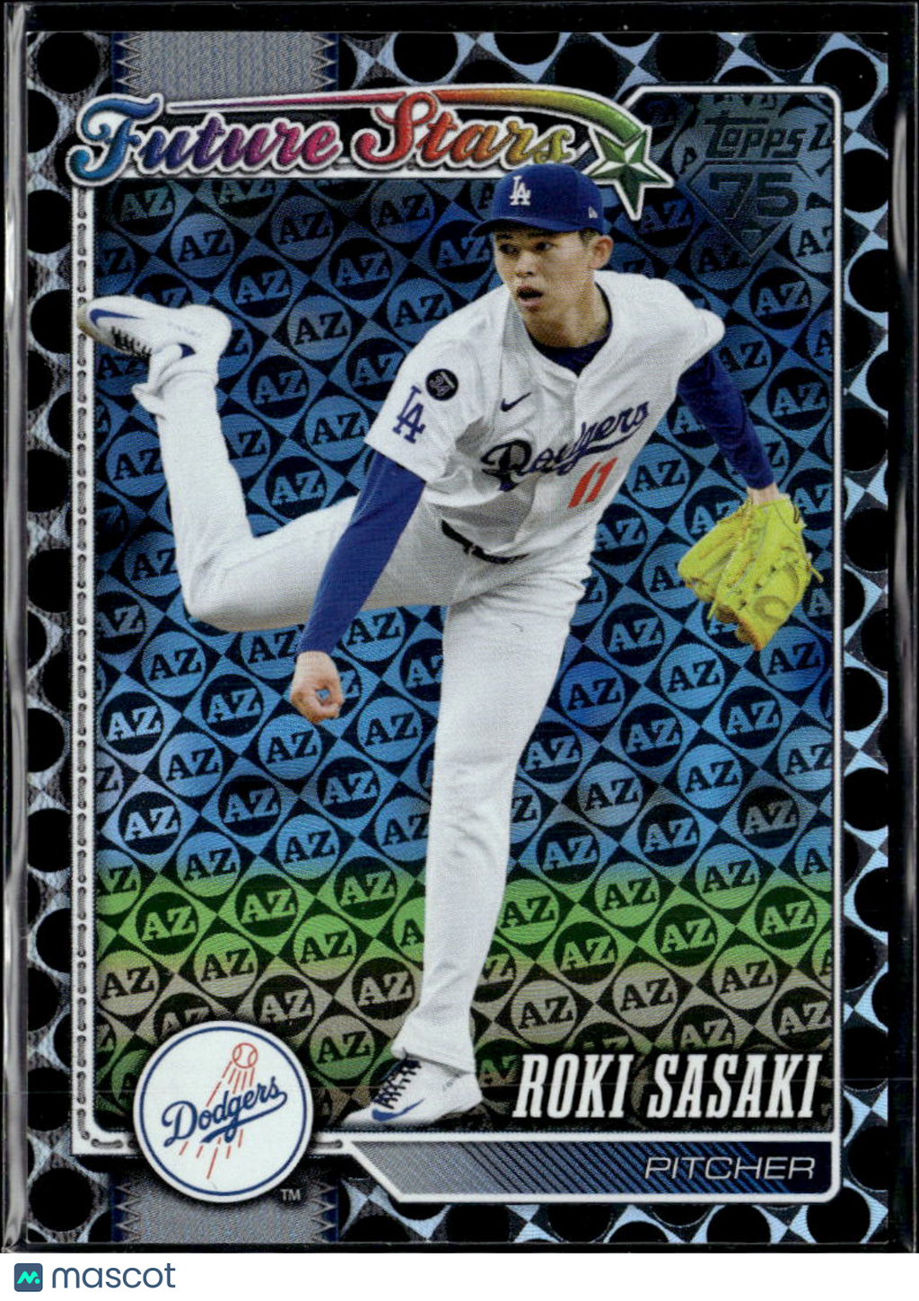 Roki Sasaki 2026 Topps AZ Black White SSP 3/10 Los Angeles Dodgers