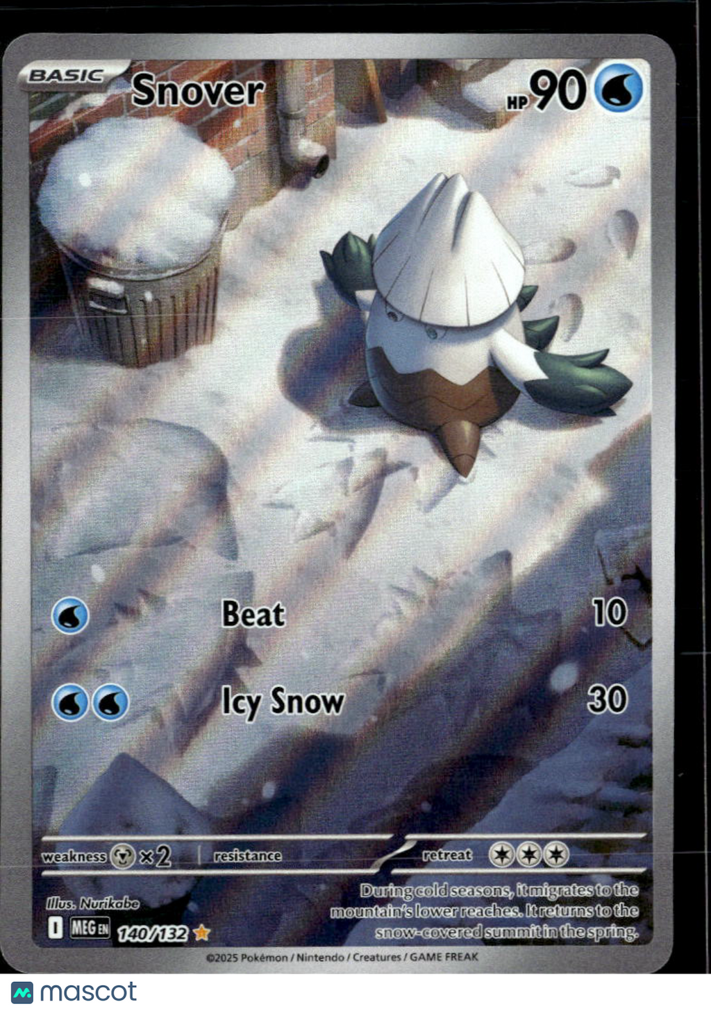 Snover 2025 Mega Evolution Holo Secret Rare #140/132