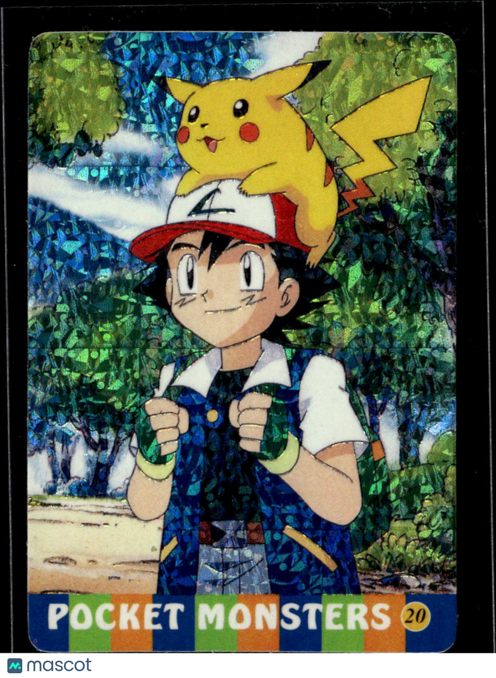 Ash Vintage Pocket Monsters Vending Machine Sticker (unlicensed)