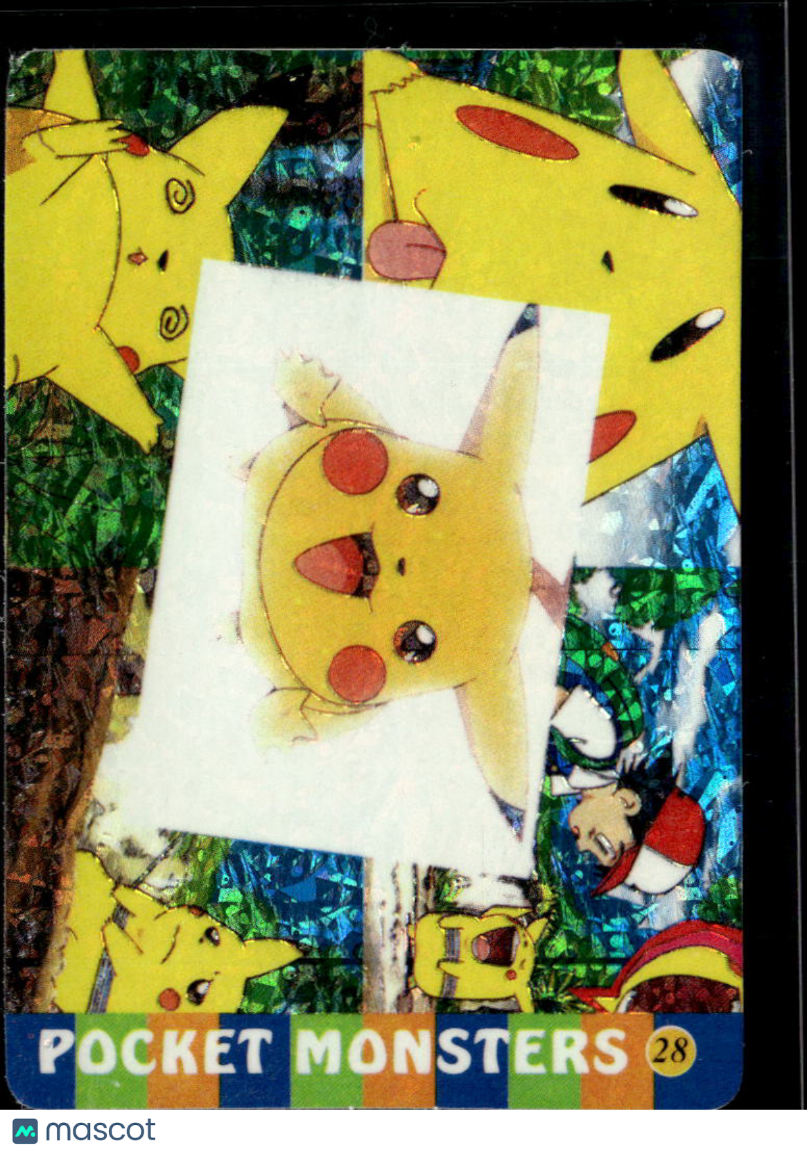 Pikachu Vintage Pocket Monsters Vending Machine Sticker (unlicensed)