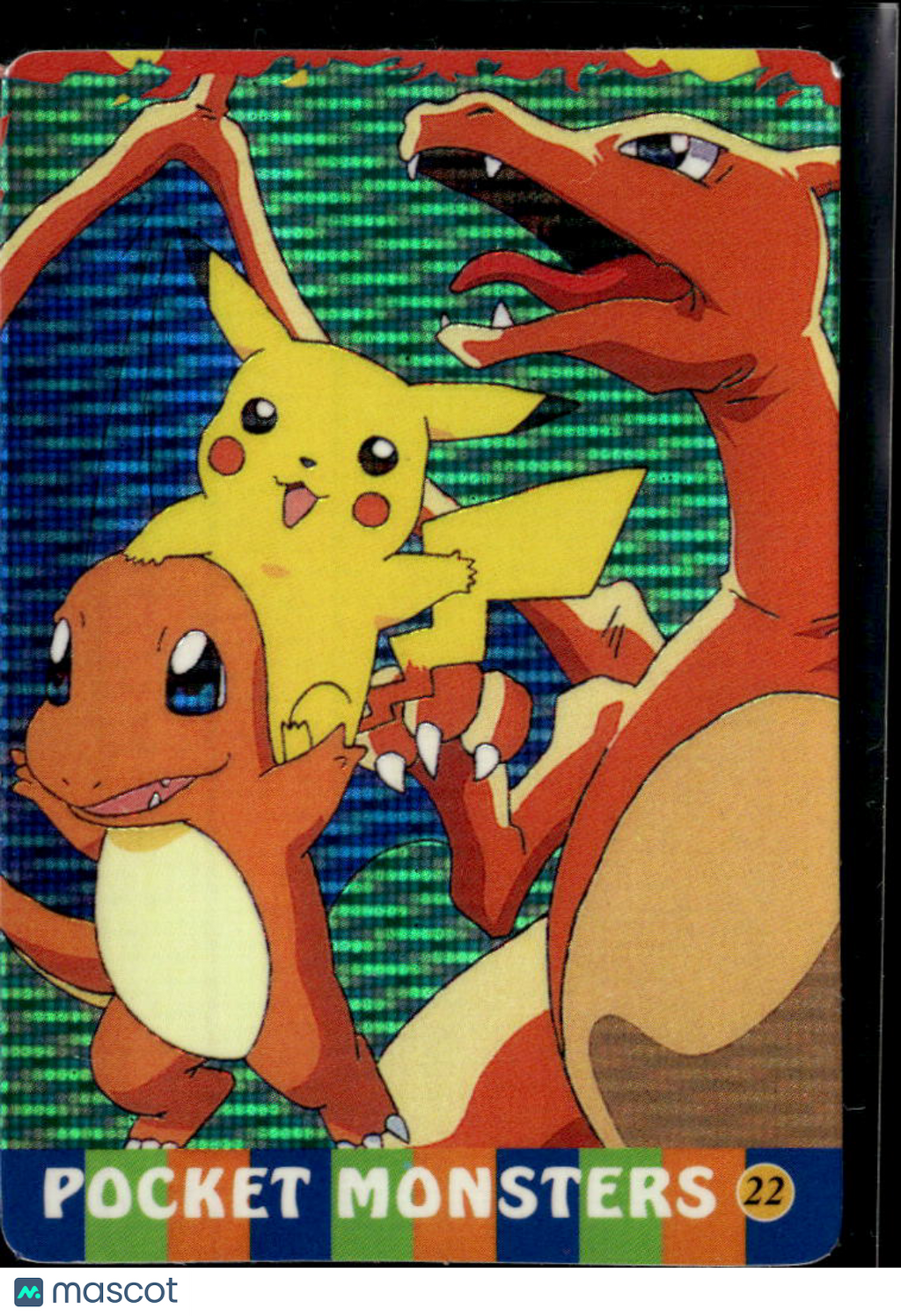 Charizard group Vintage Pocket Monsters Vending Machine Sticker (unlicensed)