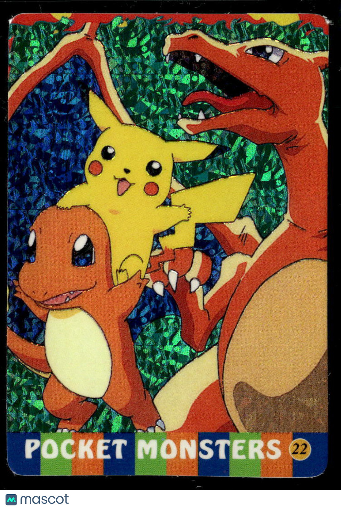 Charizard group Vintage Pocket Monsters Vending Machine Sticker (unlicensed)