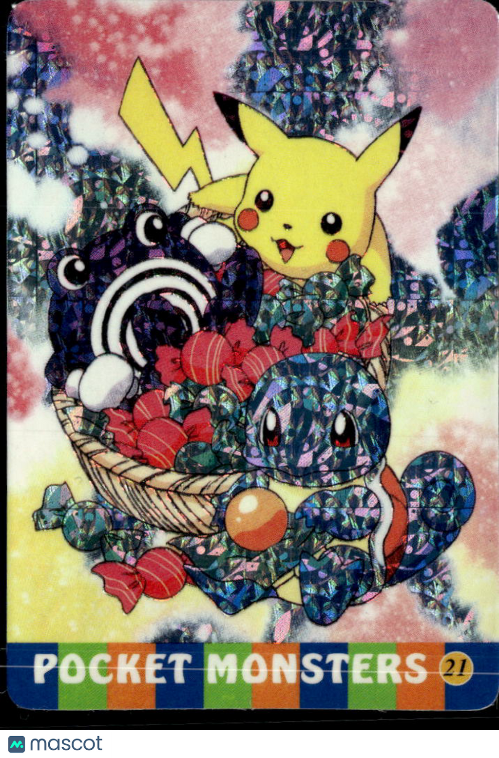Pikachu group Vintage Pocket Monsters Vending Machine Sticker (unlicensed)