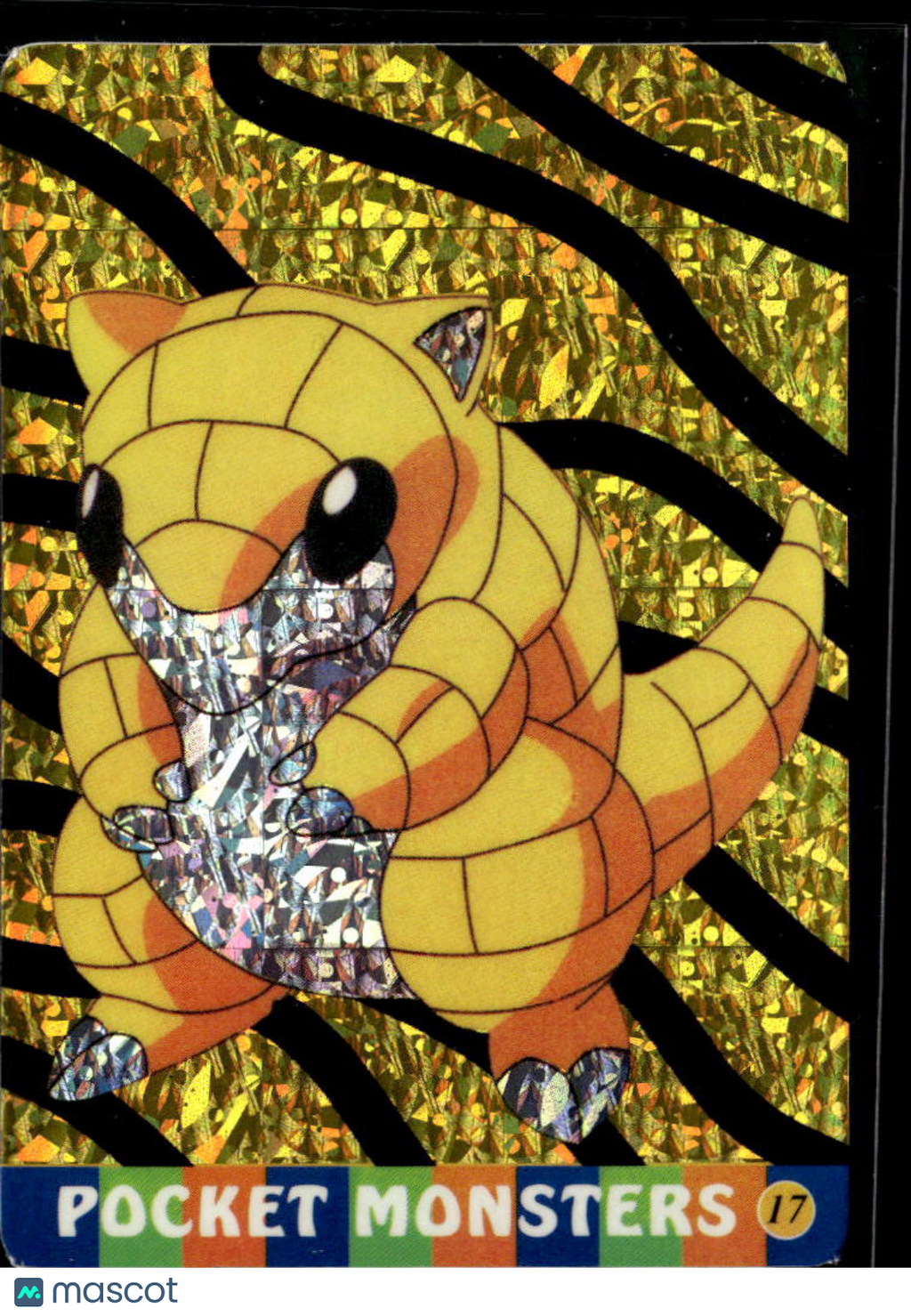 Sandshrew Vintage Pocket Monsters Vending Machine Sticker (unlicensed)