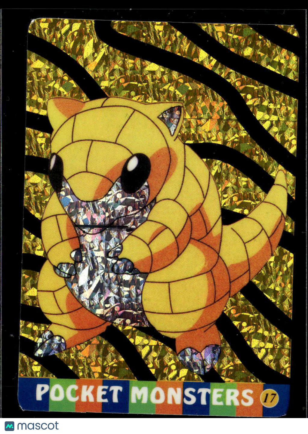 Sandshrew Vintage Pocket Monsters Vending Machine Sticker (unlicensed)