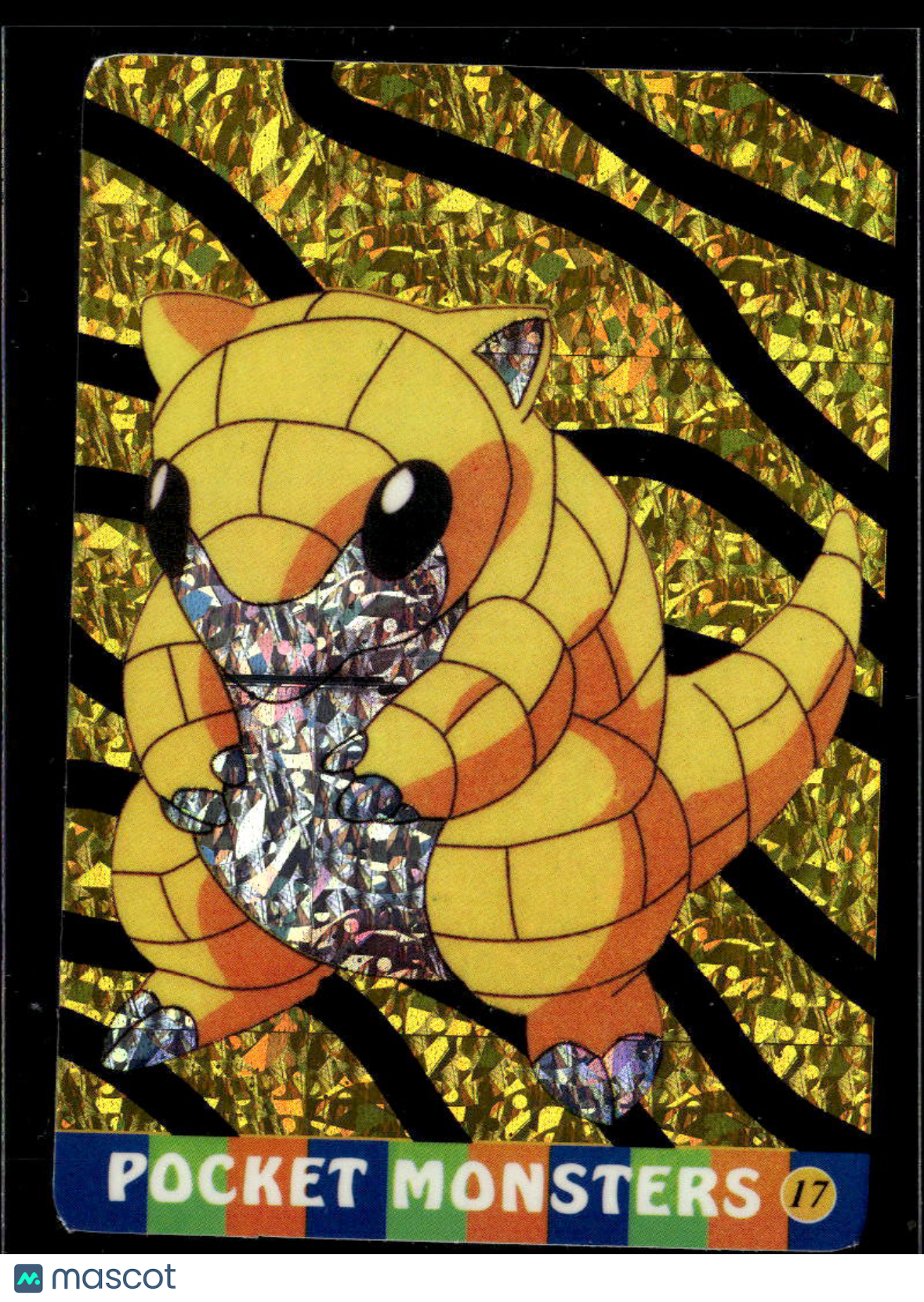 Sandshrew Vintage Pocket Monsters Vending Machine Sticker (unlicensed)