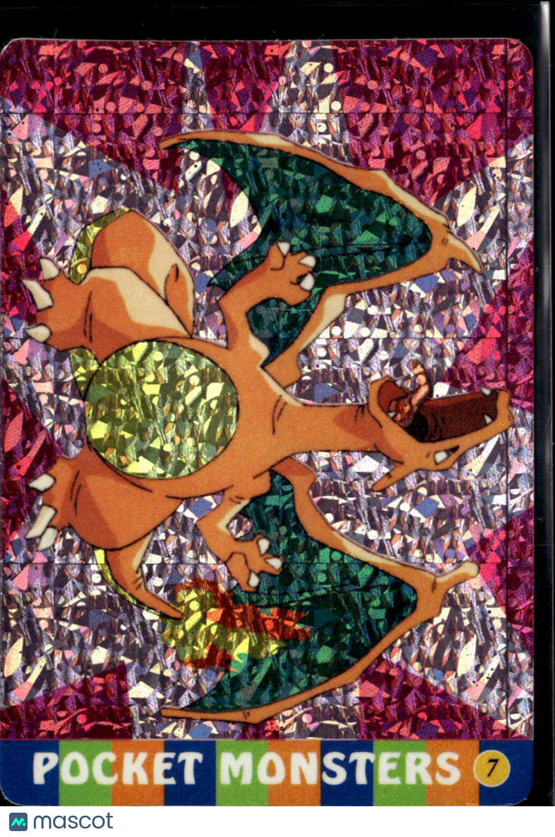 Charizard Vintage Pocket Monsters Vending Machine Sticker (unlicensed)