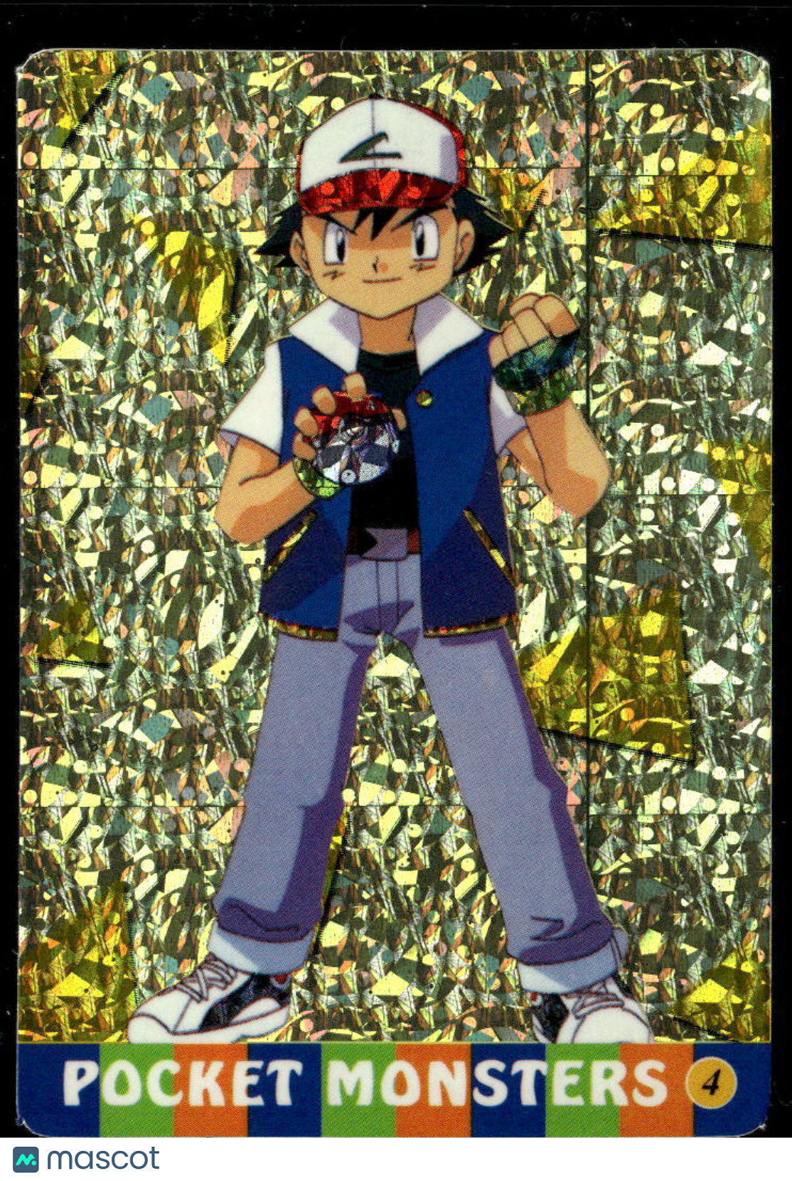 Ash Vintage Pocket Monsters Vending Machine Sticker (unlicensed)