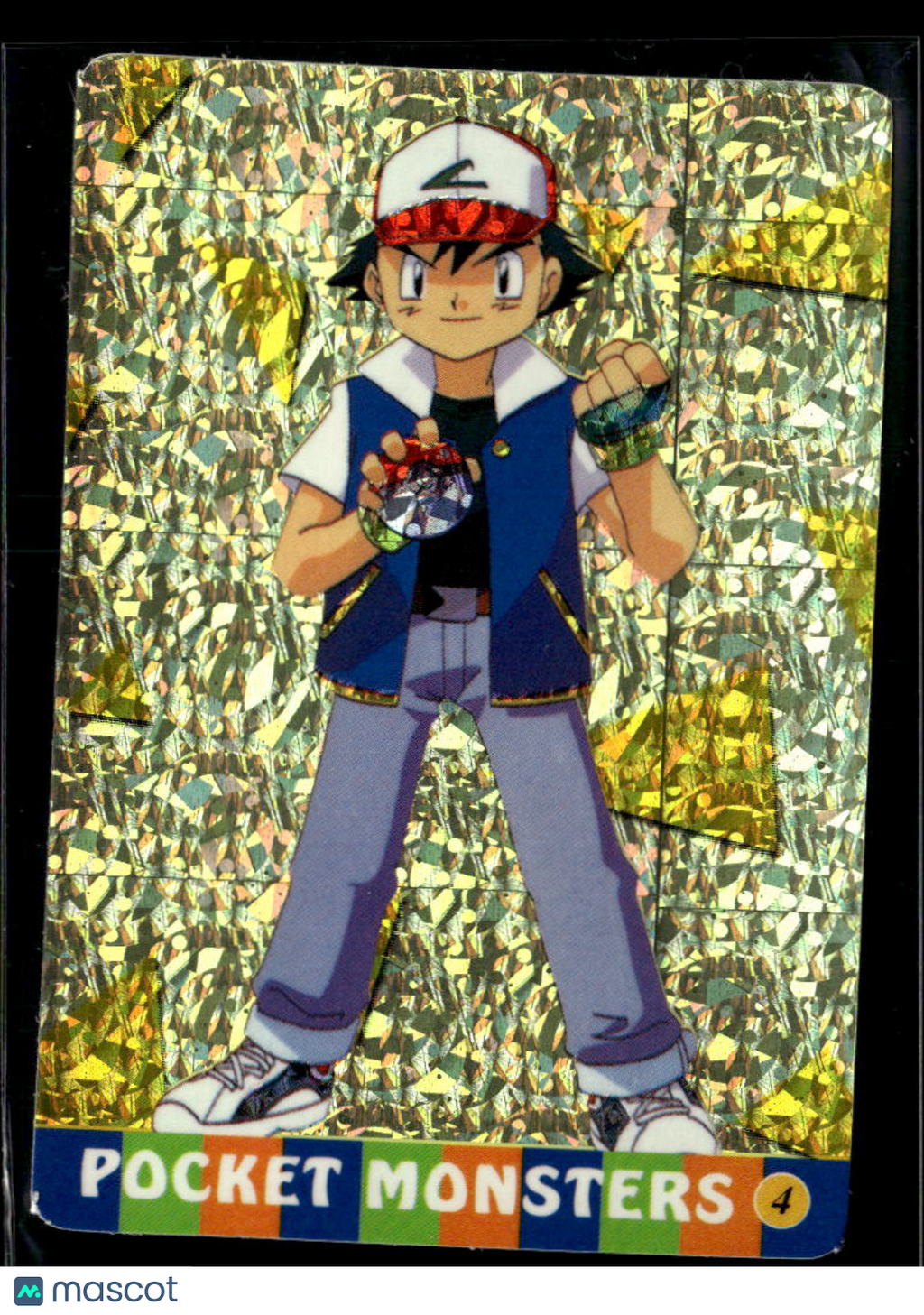 Ash Vintage Pocket Monsters Vending Machine Sticker (unlicensed)