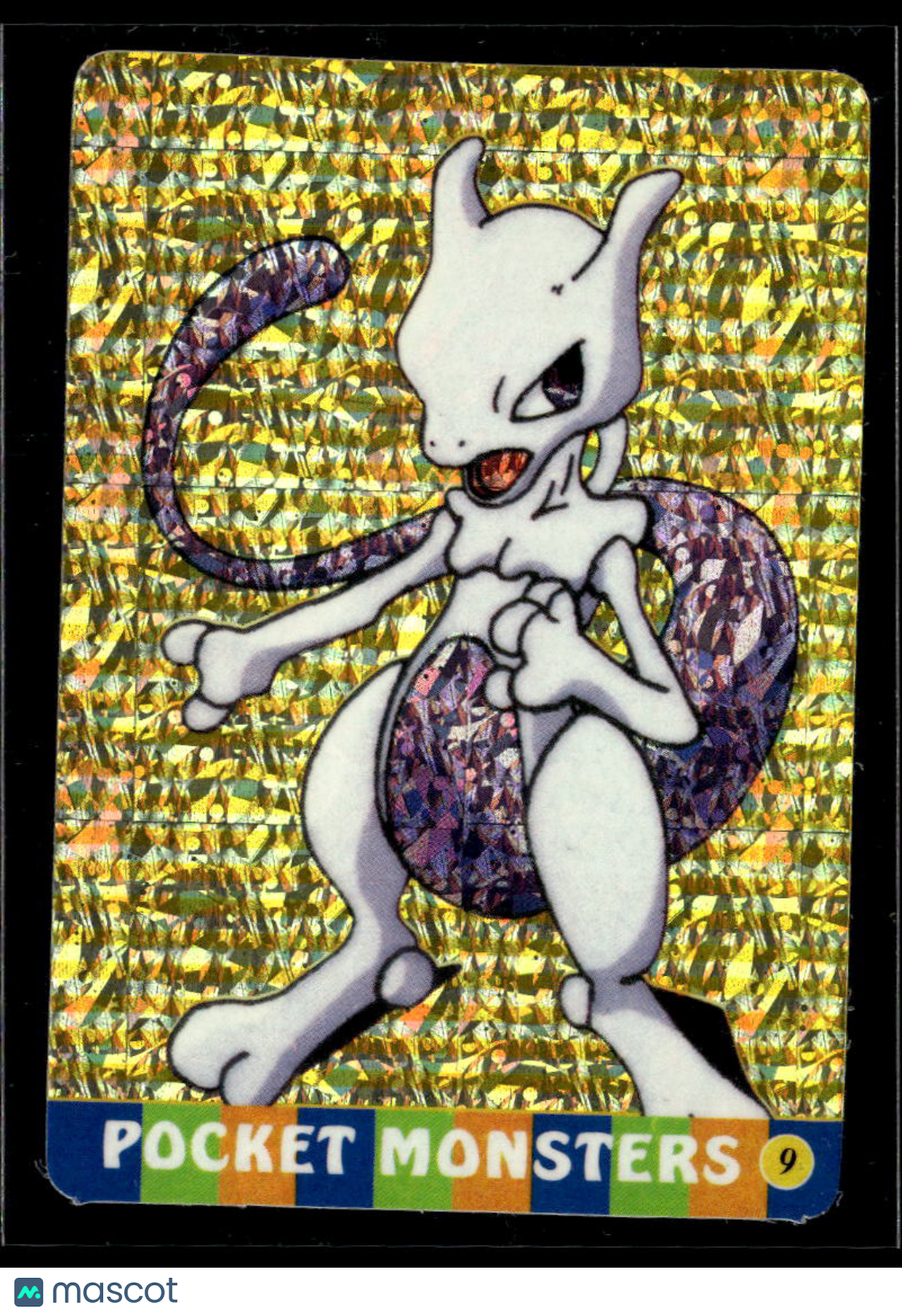 Mewtwo Vintage Pocket Monsters Vending Machine Sticker (unlicensed)