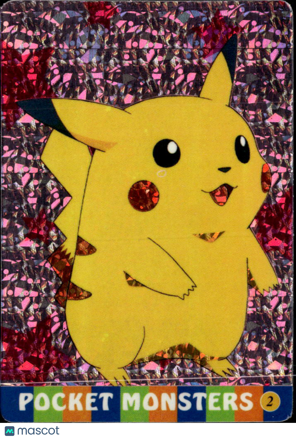 Pikachu Vintage Pocket Monsters Vending Machine Sticker (unlicensed) Card #2/8