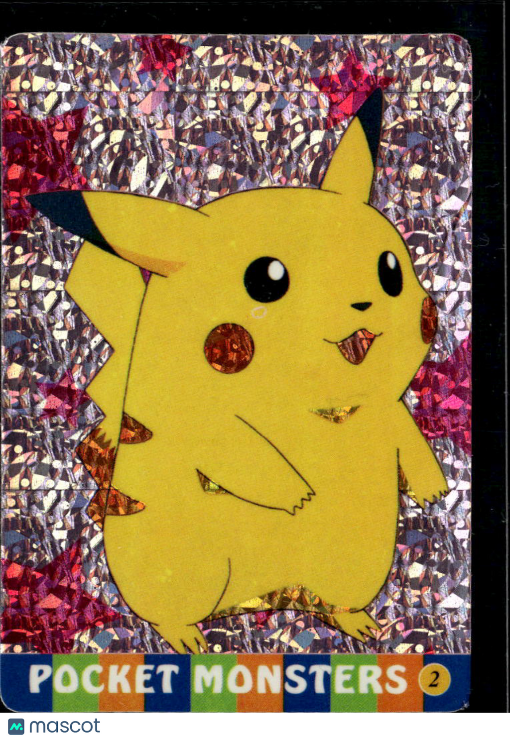 Pikachu Vintage Pocket Monsters Vending Machine Sticker (unlicensed) Card #2/8