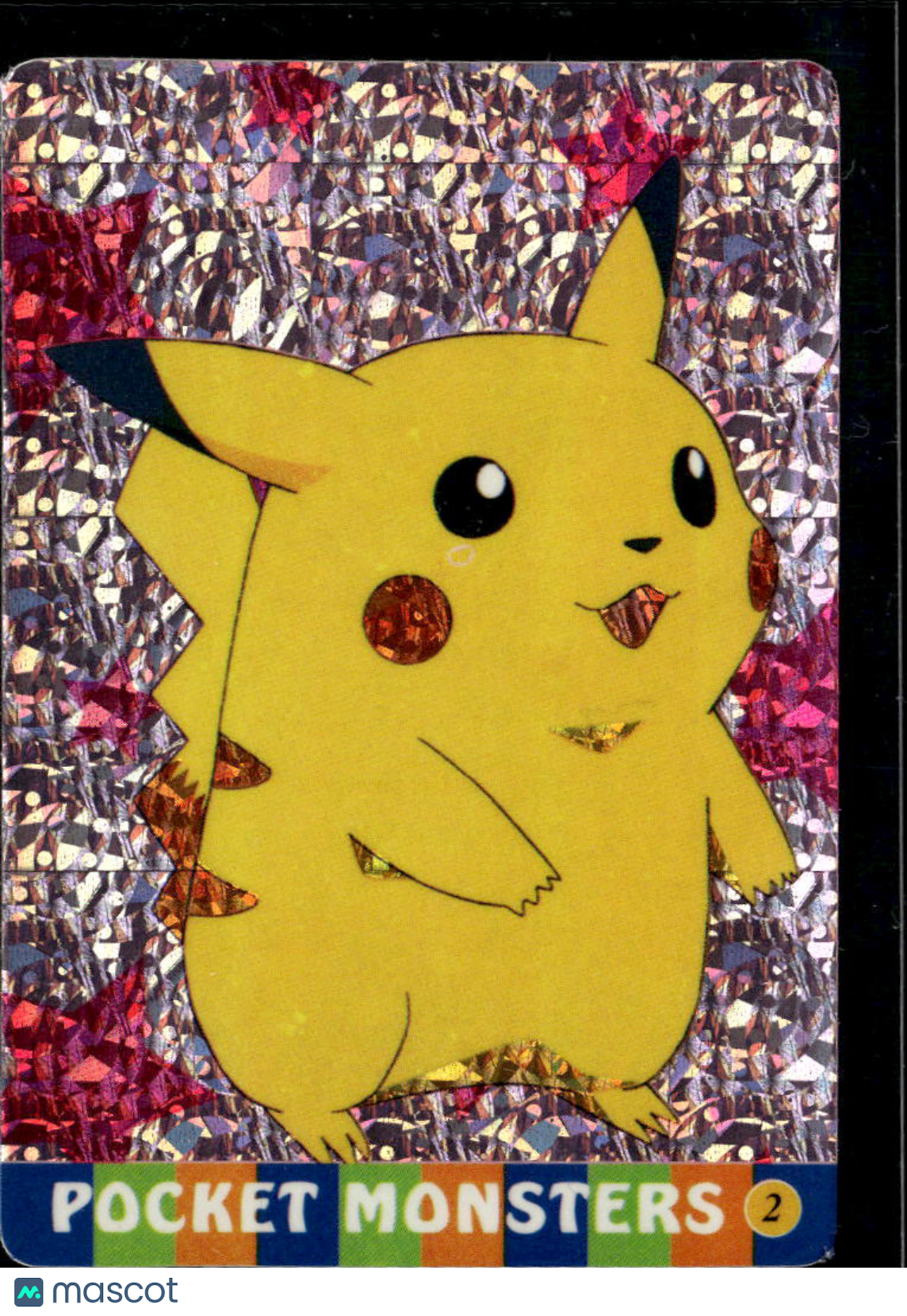 Pikachu Vintage Pocket Monsters Vending Machine Sticker (unlicensed) Card #2/8