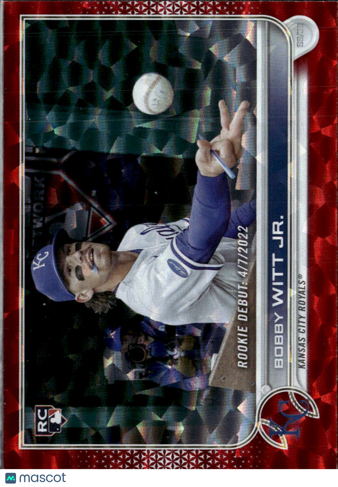 Bobby Witt Jr. 2022 Topps Update Rookie RC Red Foil 5/199 Kansas City Royals