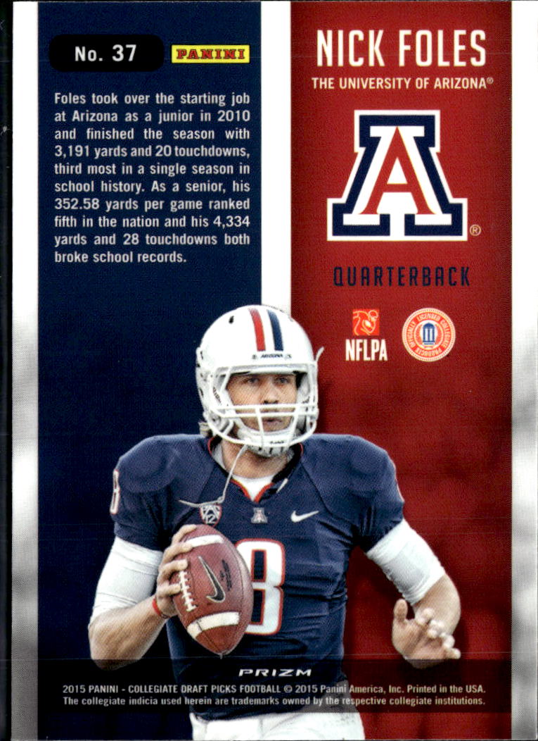 Nick Foles 2015 Prizm Draft Stained Glass SSP SHORTPRINT Arizona Wildcats