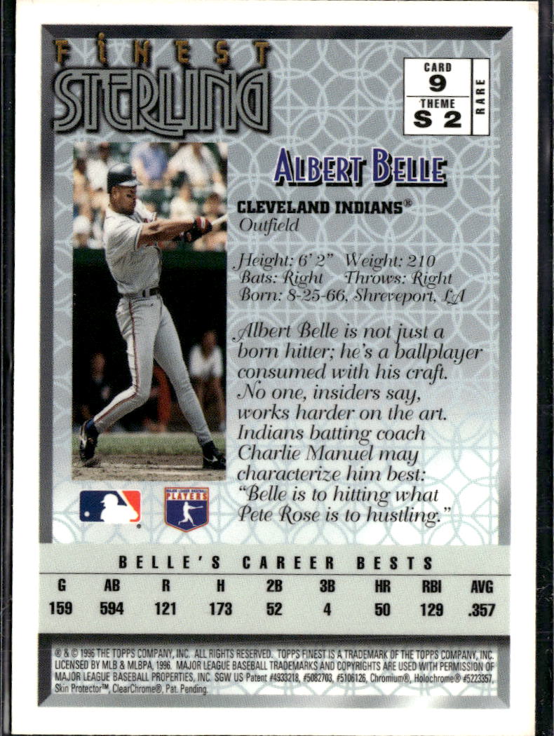 Albert Belle 1996 Topps Finest Gold RARE Cleveland Indians